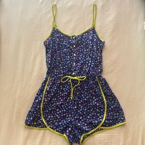 NWOT OLSENBOYE blue romper w/pockets